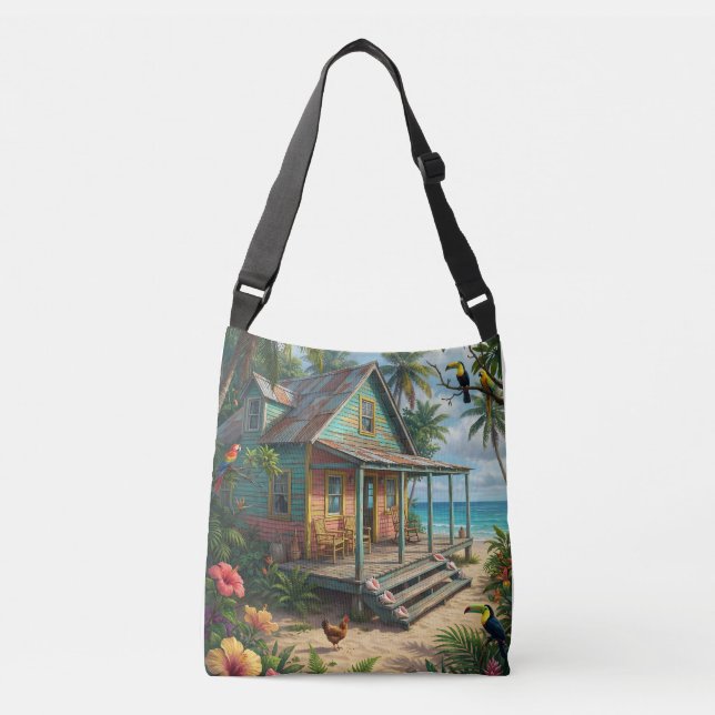 Sac Ajustable maison de plage jamaïcaine (Devant)
