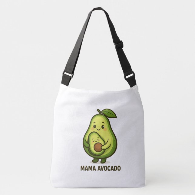 Sac Ajustable Mama Avocado avec bébé - Joli dessin animé (Devant)