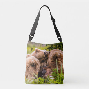 Sac Ajustable Mama bear nourrit ses deux petits, Lake Clark Nati