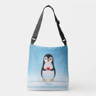 Sac Ajustable Manchot heureux tenant un cœur