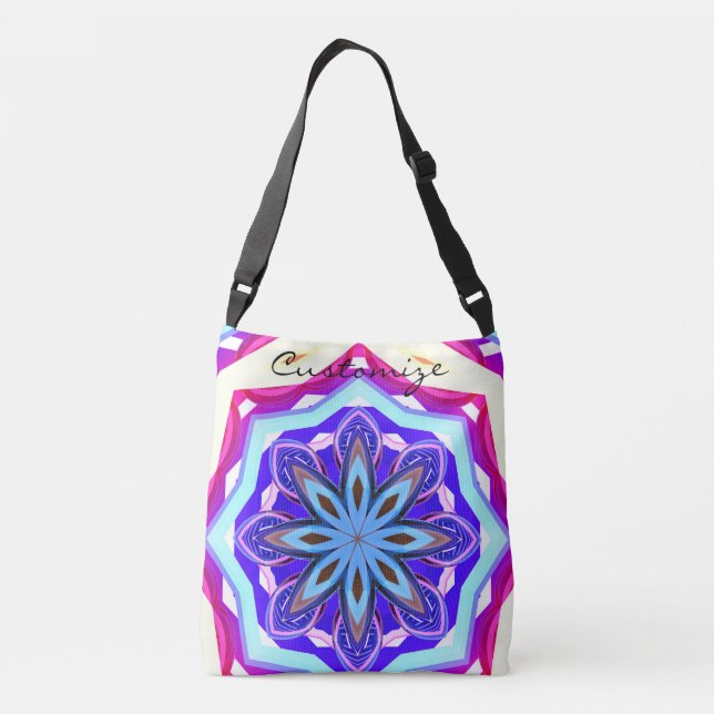 Sac Ajustable mandala bleu violet Thunder_Cove (Dos)