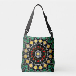Sac Ajustable Mandala, l'ornat de la florale verte