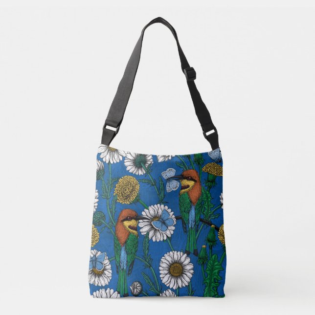 Sac Ajustable Mangeurs d'abeilles sur bleu (Devant)