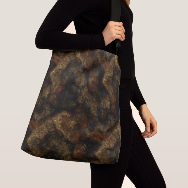 Sac Ajustable Marbre d'or et de rouille Abstrait (De près)