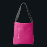 Sac Ajustable Mariage Bridesmaid Blanc rose personnalisé cadeau<br><div class="desc">Un cadeau parfait pour les demoiselles d'honneur ! N'hésitez pas à modifier la couleur de l'arrière - plan et vous pouvez customiser de modifier le texte pour convenir à un autre destinataire pour un événement différent si vous le souhaitez !</div>