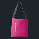 Sac Ajustable Mariage Bridesmaid Blanc rose personnalisé cadeau<br><div class="desc">Un cadeau parfait pour les demoiselles d'honneur ! N'hésitez pas à modifier la couleur de l'arrière - plan et vous pouvez customiser de modifier le texte pour convenir à un autre destinataire pour un événement différent si vous le souhaitez !</div>