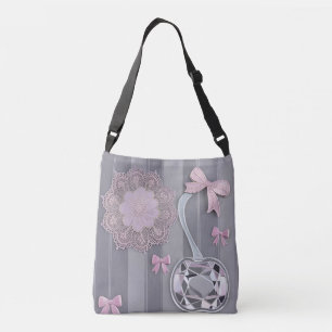 Sac Ajustable Mariage rose et gris cadeau Crystal Grey Art AI