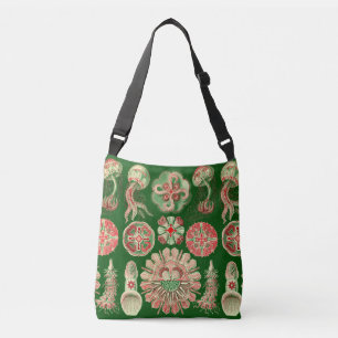 Sac Ajustable Marine Jellyfish Haeckel Illustration Rouge & Vert