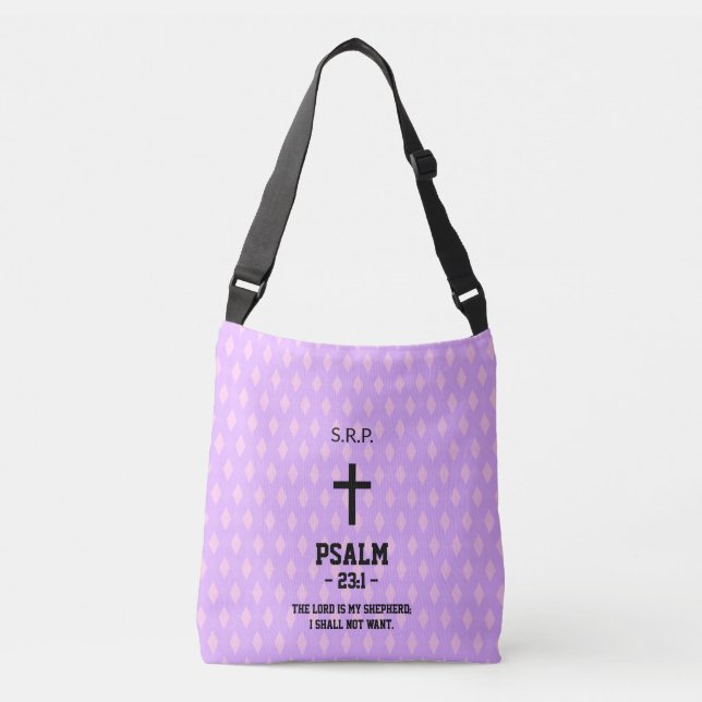Sac Ajustable Mauve Diamonds Pattern Bible Verse Christian (Devant)