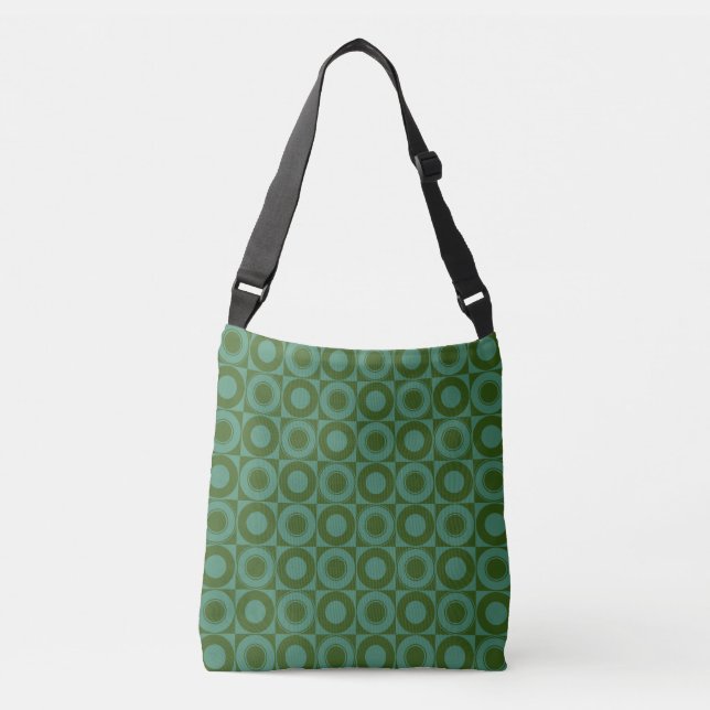 Sac Ajustable Mazipoodles Mid Century Check Dark Green (Devant)
