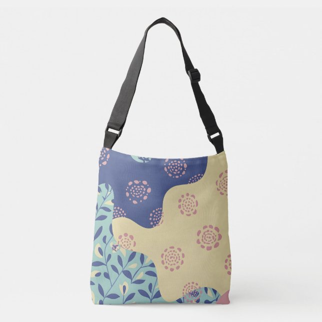 Sac Ajustable Média mixte bleu et jaune géométrique (Devant)