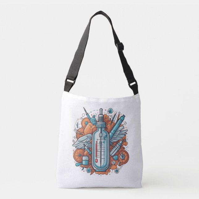 Sac Ajustable Medical Vial Art – Syringe & Pill Bottle Wings (Devant)