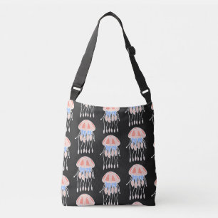 Sac Ajustable Méduse peinte à la main, motif vintage vibrant.