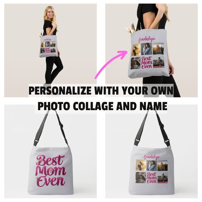 Sac Ajustable Meilleure Maman Collage Photo de Maman (Best Mom Ever Mother's Photo Collage tote Bag
)