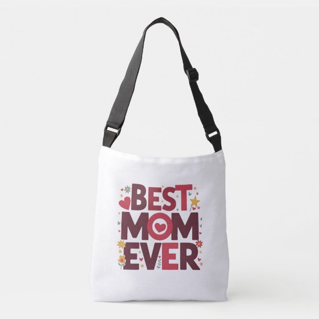 Sac Ajustable Meilleure Maman Ever Cœurs Mignons Fête des Mères (Devant)