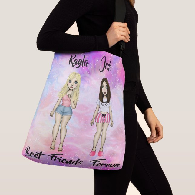 Sac Ajustable Meilleurs amis Forever Blonde et Brunette Custom (De près)