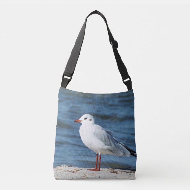 Sac Ajustable mer, eau, mouette, oiseau, voyage, bleu, ciel, (Devant)