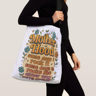 Sac Ajustable Mère Citations Florales Rétro Groovy