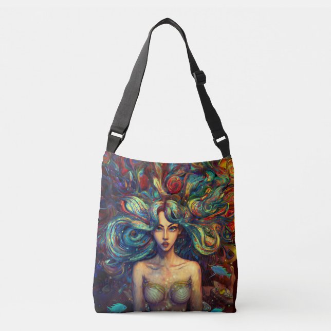 Sac Ajustable Mermaid Sea Goddess Nymphe Siren Art sous-marin (Devant)