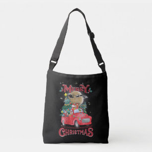 Sac Ajustable Merry Christmas Vintage Red Santa Truck