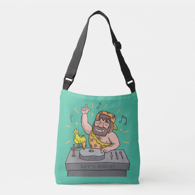 Sac Ajustable Mets Rock, Stone Age, Caveman Deejay Fourre-tout (Devant)