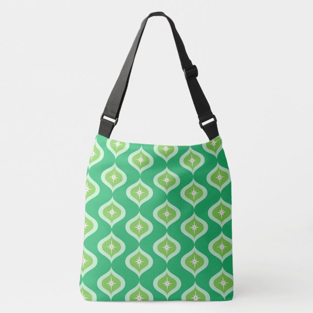 Sac Ajustable Mid Century Vert moderne Noël géométrique (Devant)