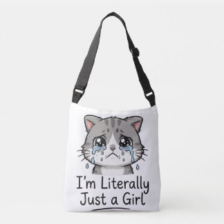 Sac Ajustable Mignon Chat Triste Esthétique "Je Suis Littéraleme