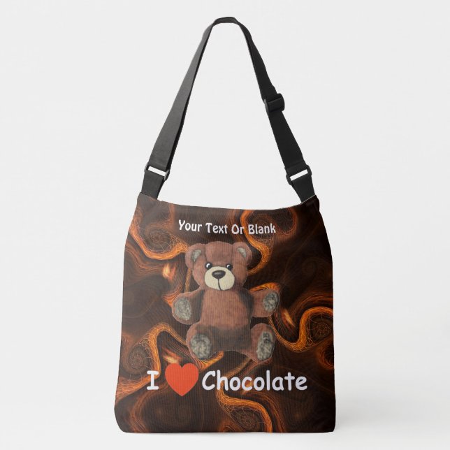 Sac Ajustable Mignonne I Coeur (Amour) Chocolat Teddy Ours (Devant)