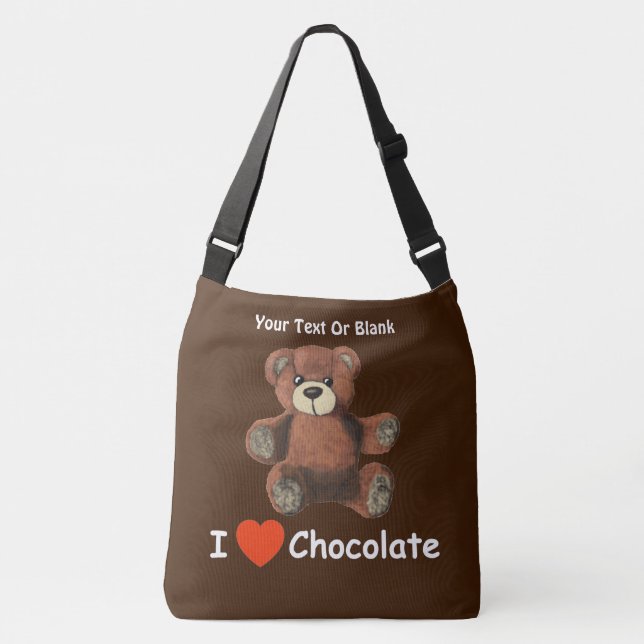 Sac Ajustable Mignonne I Coeur (Amour) Chocolat Teddy Ours (Devant)