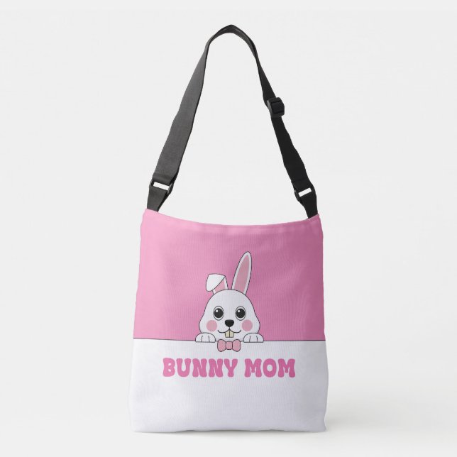 Sac Ajustable Mignonne maman lapin rose (Devant)