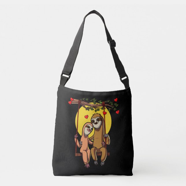 Sac Ajustable Mignonne Sloth Couple Valentines Jour Animal (Devant)