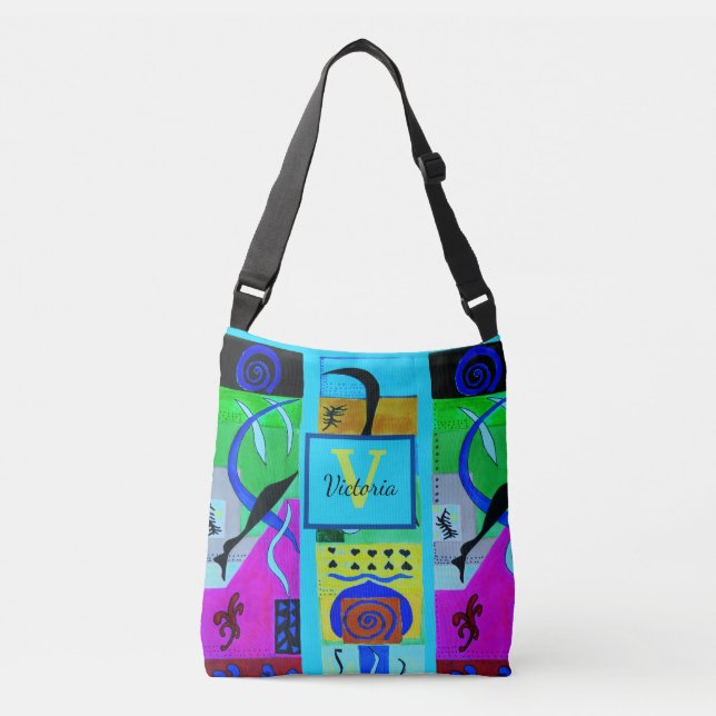 Sac Ajustable Mode bleue Inspiration Abstraite de Matisse (Devant)