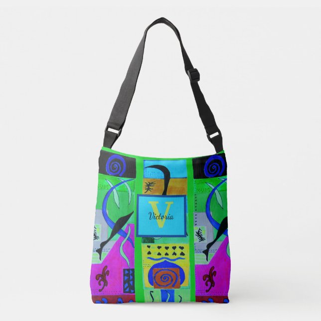 Sac Ajustable Mode verte Inspiration Abstraite de Matisse (Devant)