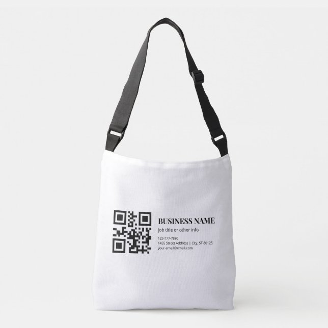 Sac Ajustable Modèle de nom d'entreprise de code QR personnalisé (Devant)