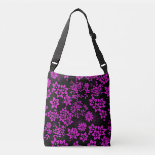 Sac Ajustable Modèle floral D02.pink.b BG noir