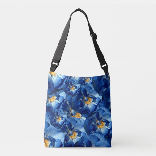 Sac Ajustable Modèle Floral Rose bleu Fourre-tout (Devant)