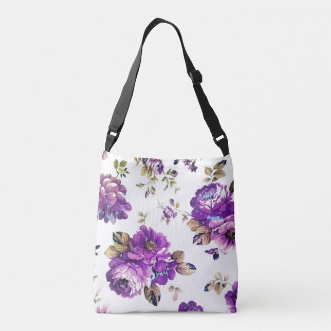 Sac Ajustable Modèle floral violet (Dos)