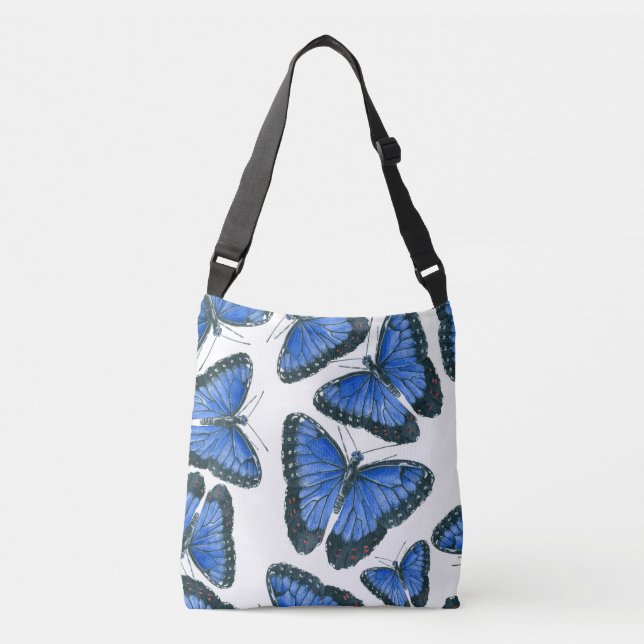 Sac Ajustable Modèle motif de papillon bleu morpho (Devant)