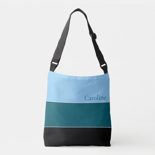 Sac Ajustable Modern Black Blue Turquoise  (Devant)