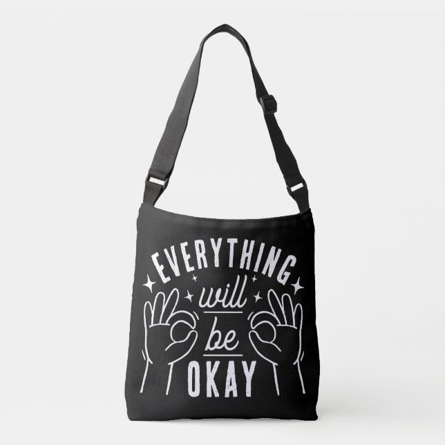 Sac Ajustable Modern Positivity Typography Motivational (Devant)