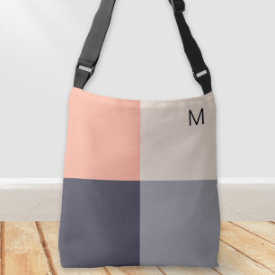 Sac Ajustable Moderne Abstraite géométrique Carrés Neutre Pêche