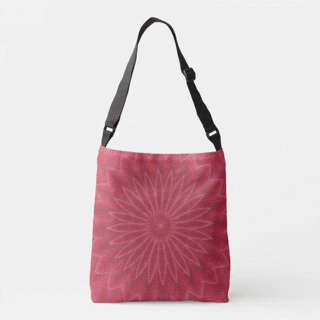 Sac Ajustable Moderne Floral Abstrait Chic Fille Magenta Rouge R (Dos)