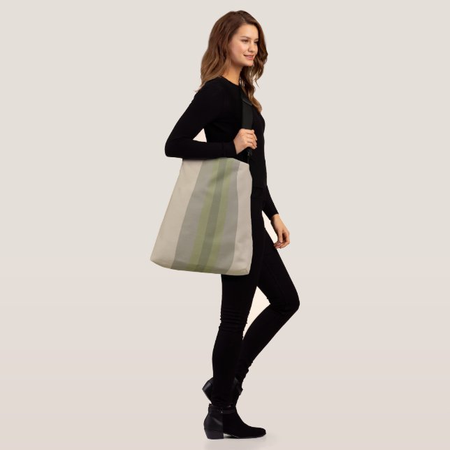 Sac Ajustable Moderne Moss Vert Beige rayé (Sur le modèle)