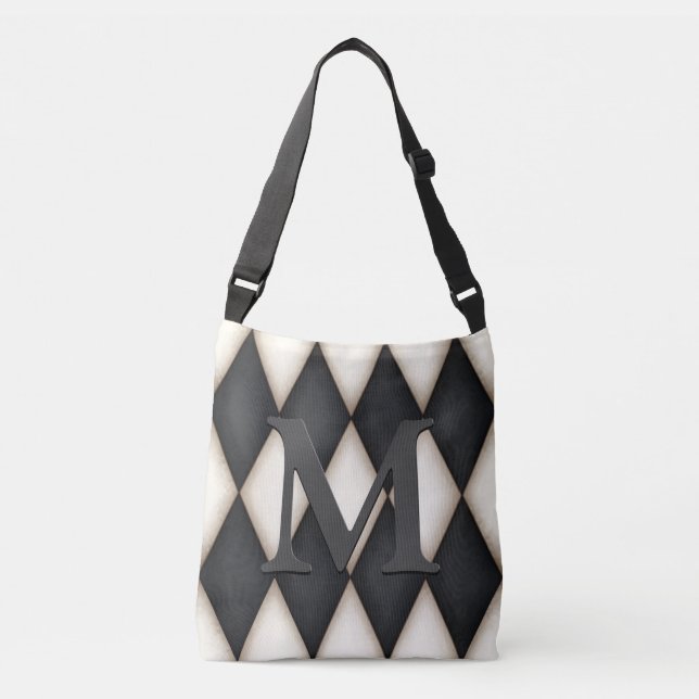 Sac Ajustable Monograme de Black & White Harlequin (Devant)
