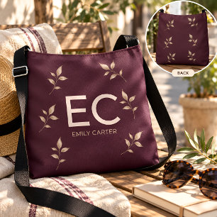 Sac Ajustable Monogramme Botanique Personnalisé de Bourgogne