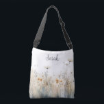 Sac Ajustable Monogramme Champ Rustique de Fleurs Sauvages<br><div class="desc">Ce beau sac présente un champ rustique de fleurs sauvages douces à l'aquarelle. Ajoutez un nom pour le personnaliser. Fait un excellent cadeau pour la future mariée,  la demoiselle d'honneur,  la maman,  la meilleure amie ou la fille ! Créé par Simply Farmhouse Press.</div>