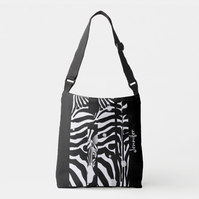 Sac Ajustable Monogramme et joli motif Zèbre tendance (Devant)