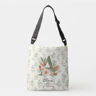 Sac Ajustable Monogramme floral A – Art de lettre botanique frai