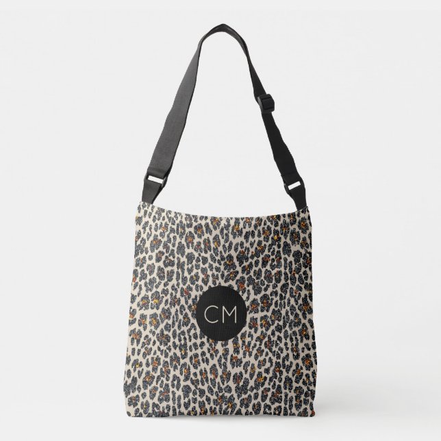 Sac Ajustable Monogramme Leopard Sparkle Fourre-tout (Devant)