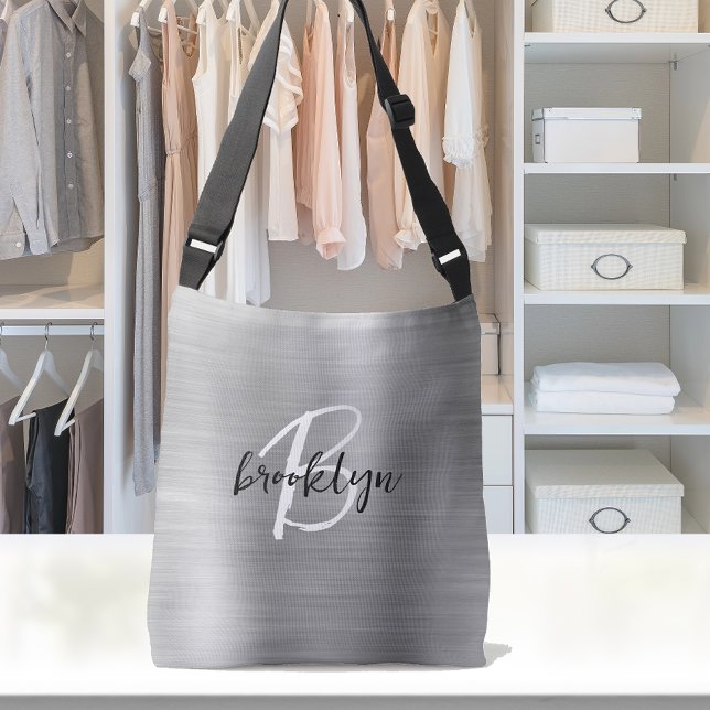 Sac Ajustable Monogramme noir et blanc en écriture manuscrite su (Créateur téléchargé)